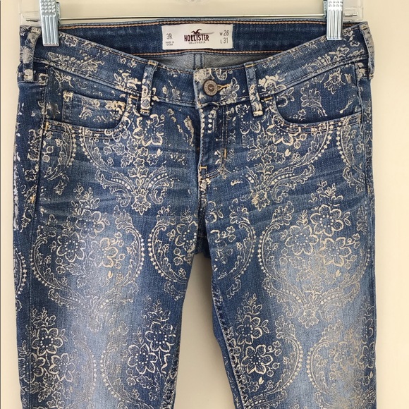 Hollister Gold Flake Low Rise Jeans - Picture 2 of 4